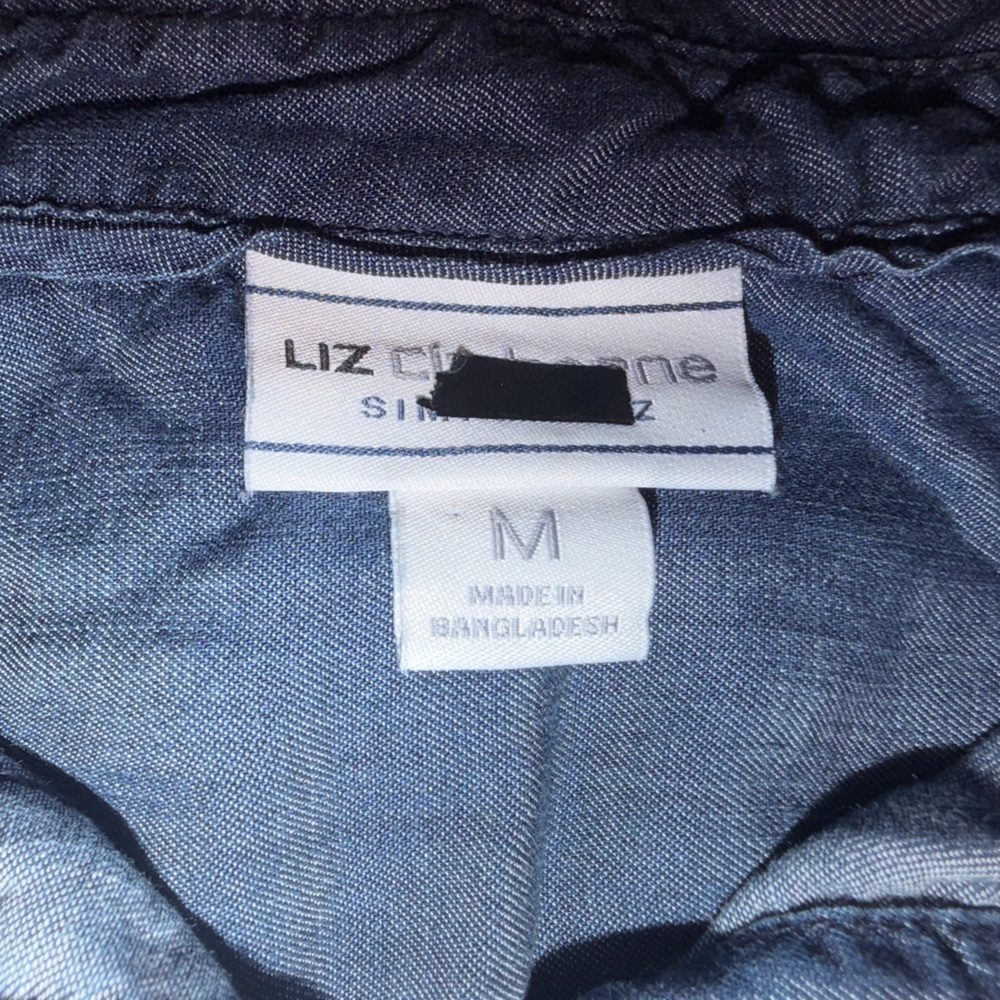 Women's size medium Liz Claiborne Blue shirt, top, blouse - Picture 6 of 6